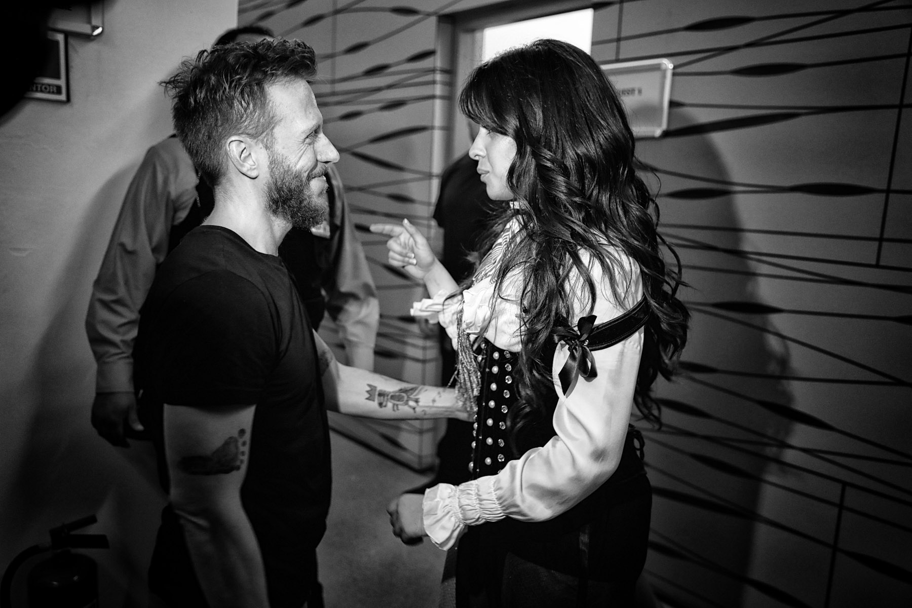Noel Schajris and Camila Cabello backstage in Mexico by Christie Goodwin